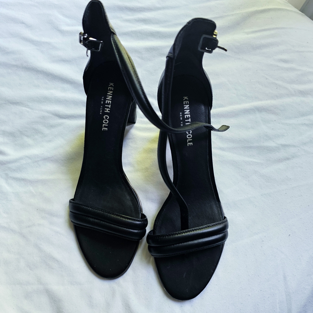 Kenneth Cole NY Black Strappy Heels